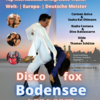 Plakat für das Discofox Sommercamp der Tanzschule No.10 mit Fotos internationaler Meistertrainer und den Veranstaltungsdaten