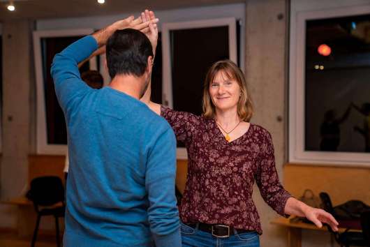 Tanzendes Discofox Pärchen in der Tanzschule No 10 Friedrichshafen und Überlingen