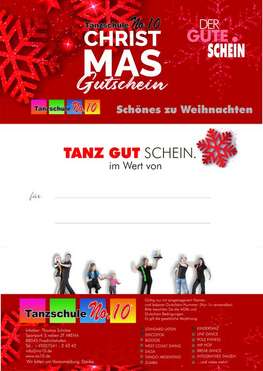 Weihnachtsgutschein Tanzschule No.10